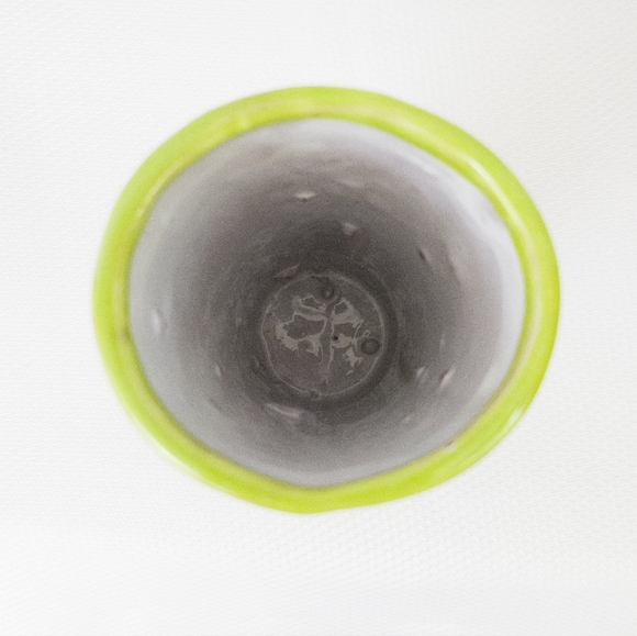 Talavera Mexican Green Rim Redware Pottery Vase - Picture 6 of 6